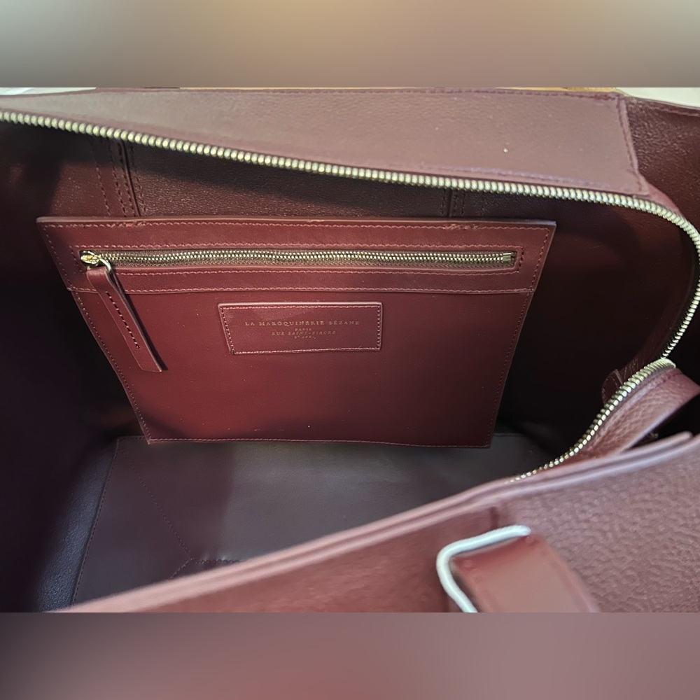 Sezane Gabin Bag - Burgundy Grained - Picture 12 of 13